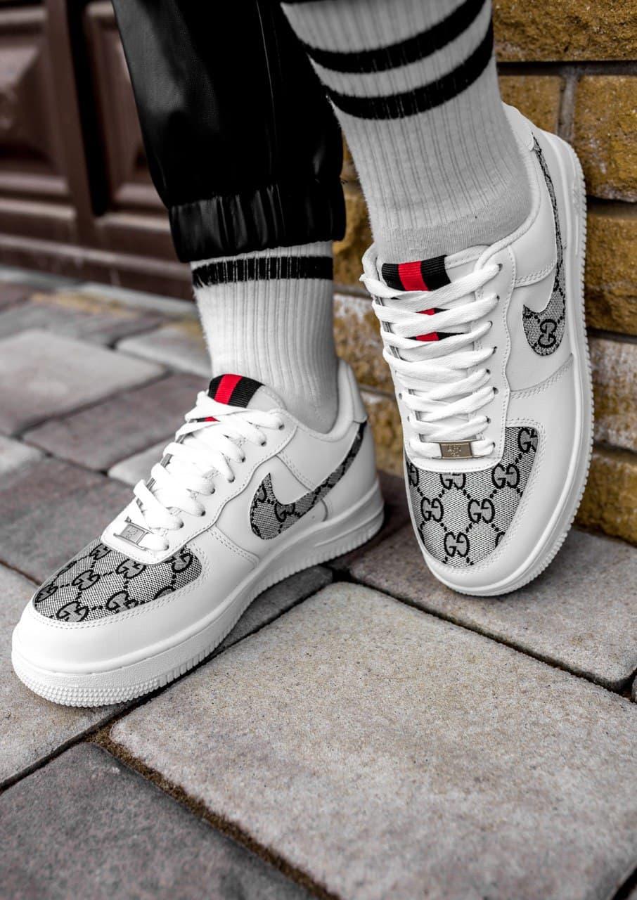 

Женские кроссовки Nike Air Force 1 Low GG Custom White / Найк Аир Форс Белый