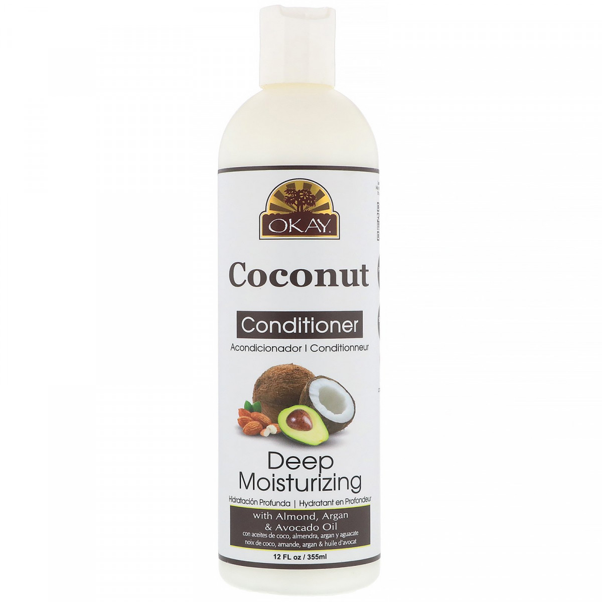 

Глубоко увлажняющий кондиционер, кокос, Deep Moisturizing Conditioner, Coconut, Okay, 355 мл