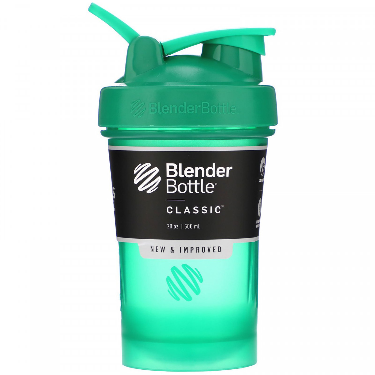 

Бутылка, классическая с петелькой, изумрудно-зеленый, Blender Bottle, 591 мл