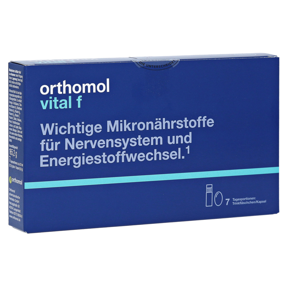 

Orthomol Vital F, Ортомол Витал Ф, 7 дней (питьевые бутылочки/капсулы)