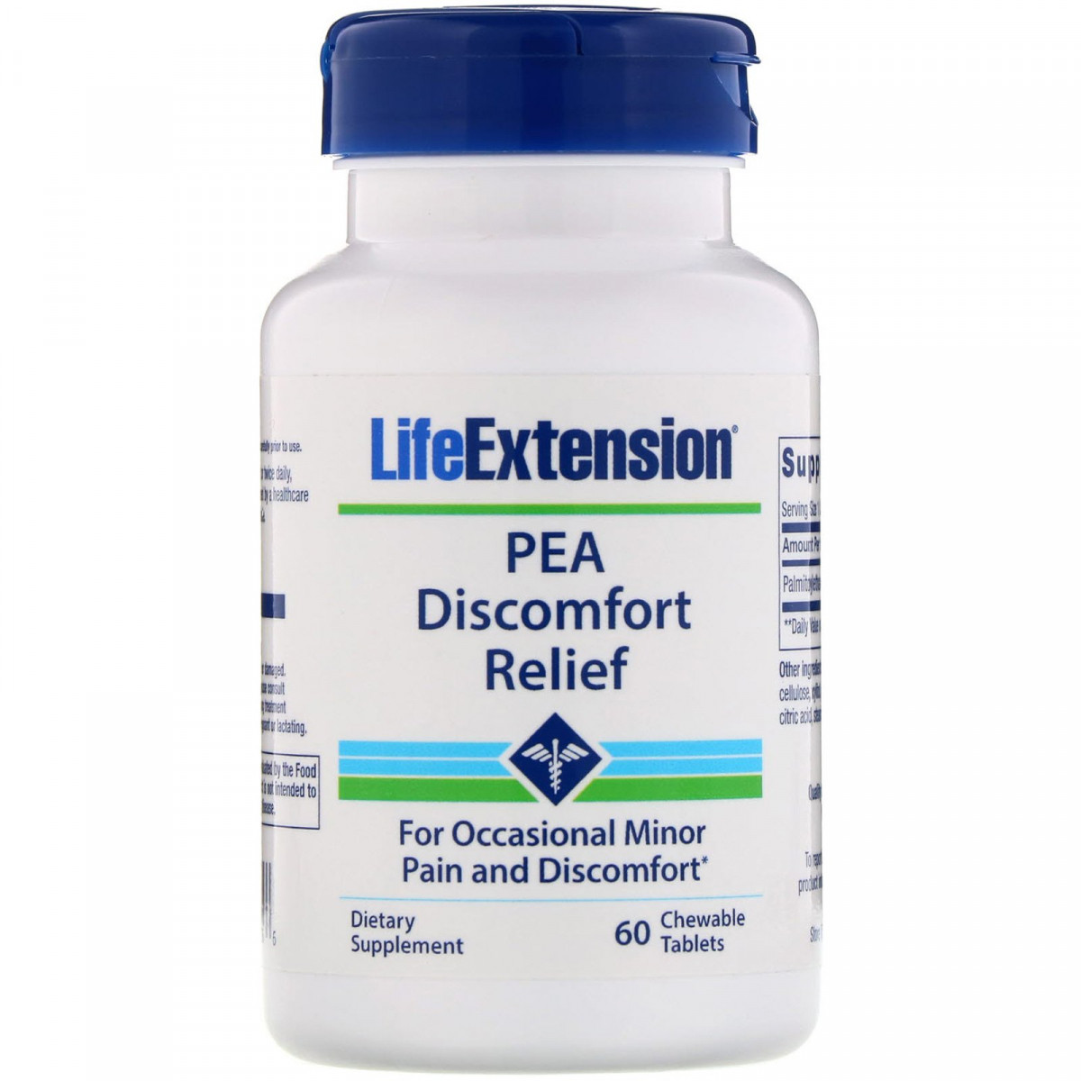 

Для случайного незначительного боли и дискомфорта, PEA от боли, PEA Discomfort Relief, Life Extension, 60