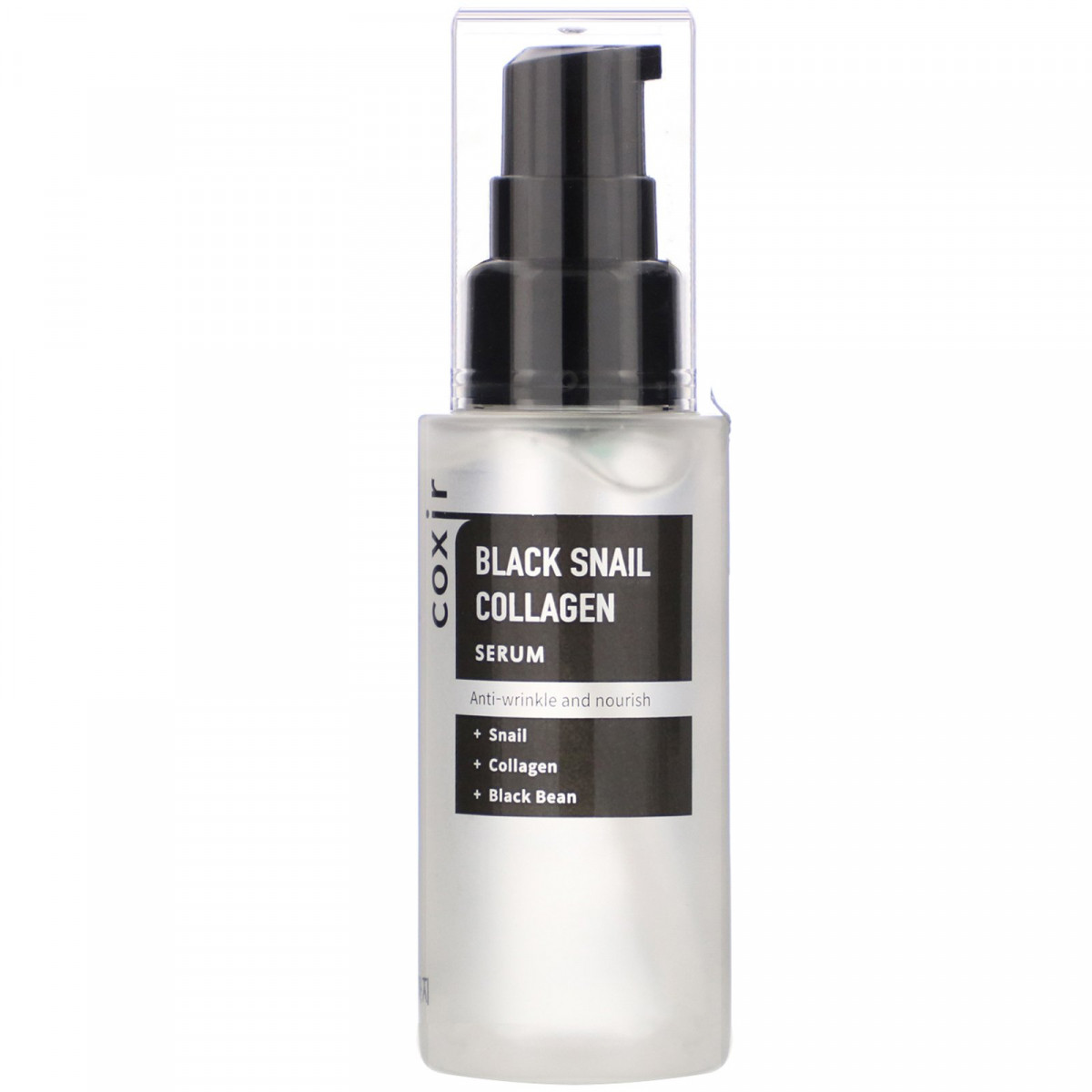 

Коллаген черной улитки, сыворотка, Black Snail Collagen, Serum, Coxir, 1,69 унции (50 мл)