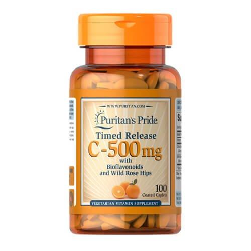 

Puritan's Pride Vitamin C 500 mg with Rose Hips Time Release 100 таб