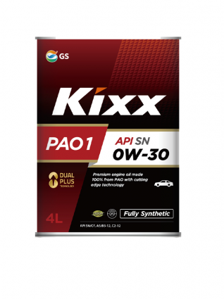 

Моторное масло KIXX PAO 1 0w - 30 4л SN/CF, A1/B1, A5/B5, C2