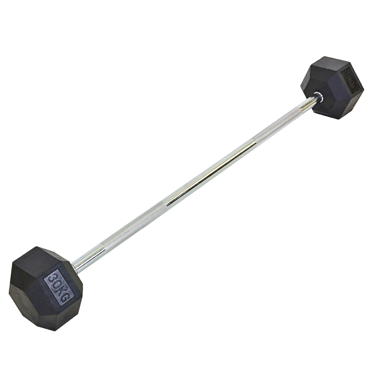 

Штанга фиксированная прямая обрезиненная Rubber Hexagon Barbell 30кг Record TA-6230-30 (гриф l-95см)