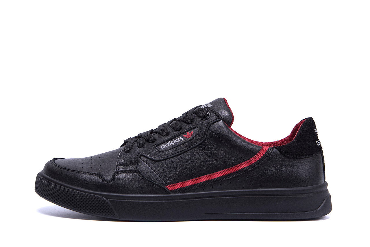 

Чоловічі шкіряні кеди Adidas Stan Smith Black (репліка), Черный