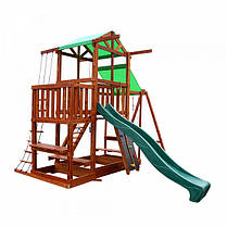 Детская спортивная деревянная площадка Babyland-9, размер 3х1.5х 7 м, фото 2