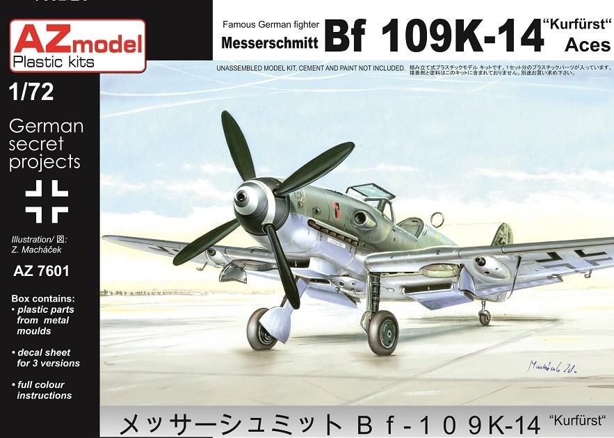 

Пластикова модель 1/72 AZ model 7601 німецький винищувач Messerschmitt Bf 109K-14