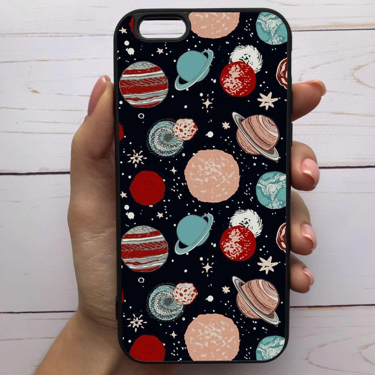 

Чехол Mood для iPhone 6 Plus/6s Plus с рисунком Много цветных планет SKL68-285536, Разные цвета