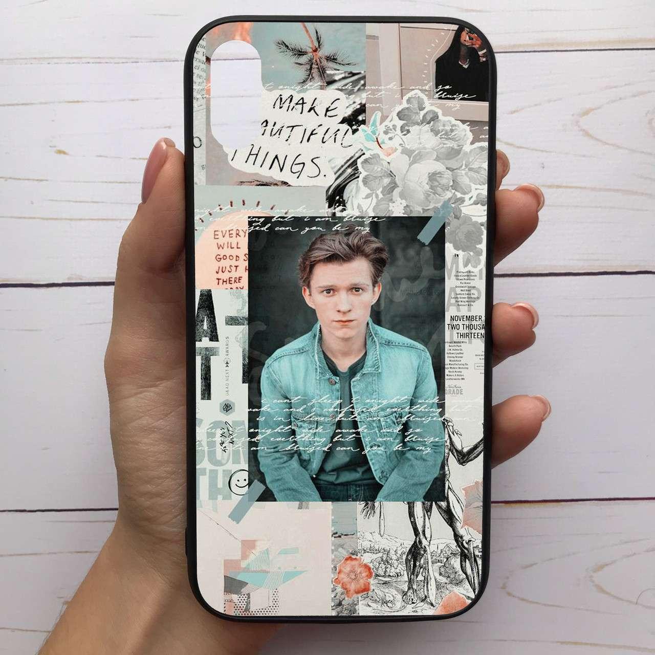 

Чехол Mood для iPhone X/Xs с рисунком Том Холланд и надписи SKL68-285985, Разные цвета