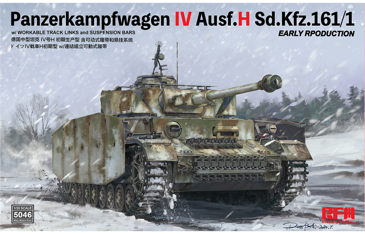 

Pz. Kpfw. IV Ausf. H ранних выпусков с рабочими траками. 1/35 RFM RM-5046