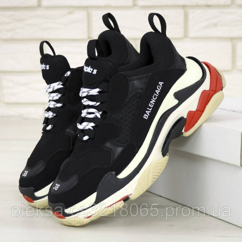 

Женские кроссовки в стиле Balenciaga Triple S, черный, белый, красный, Италия 39, Разные цвета