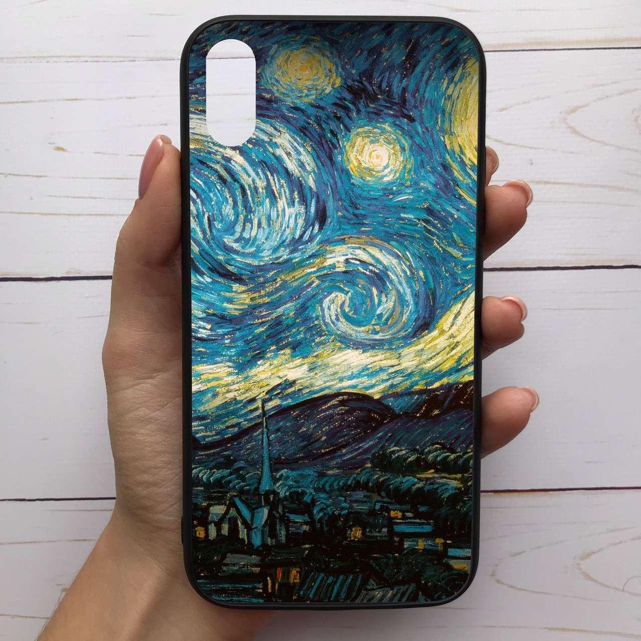 

Чехол Mood для iPhone Xs Max с рисунком Ван Гог Звездная ночь SKL68-284690, Разные цвета