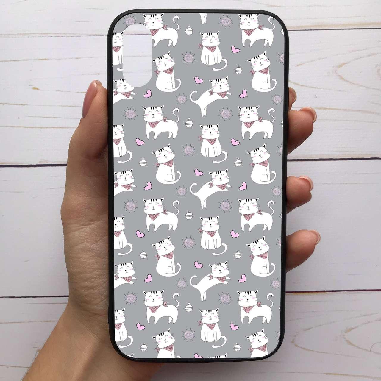 

Чехол Mood для iPhone X/Xs с рисунком Котики с сердечками SKL68-284496, Разные цвета