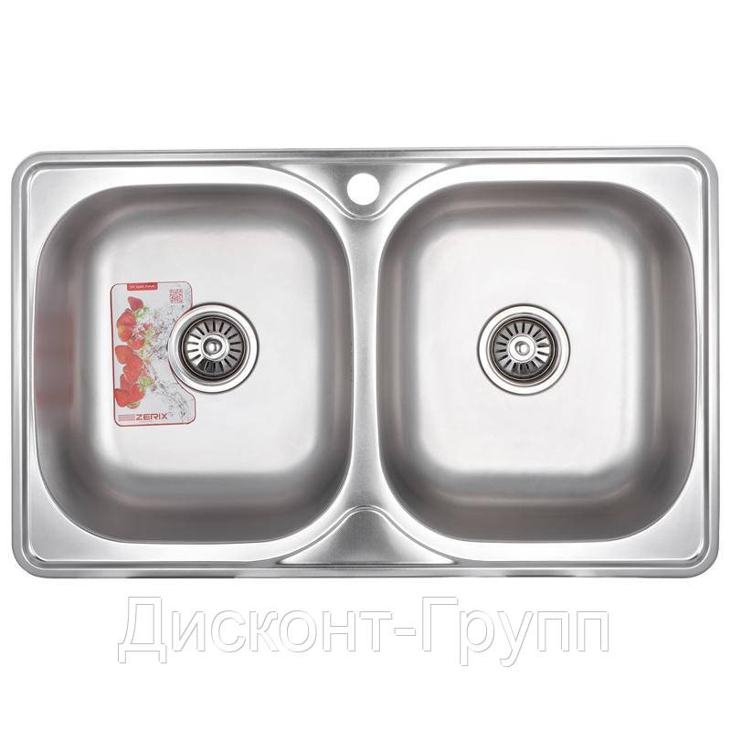 

Мойка кухонная ZERIX Z7848D-08-180MD DOUBLE (micro decor) (ZS0579)