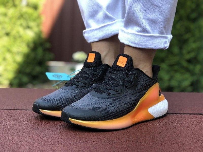 

Adidas Alphaboost сетчатые Женские кроссовки черные с оранжевым сеточка Адидас Альфа Буст сетка, Черный