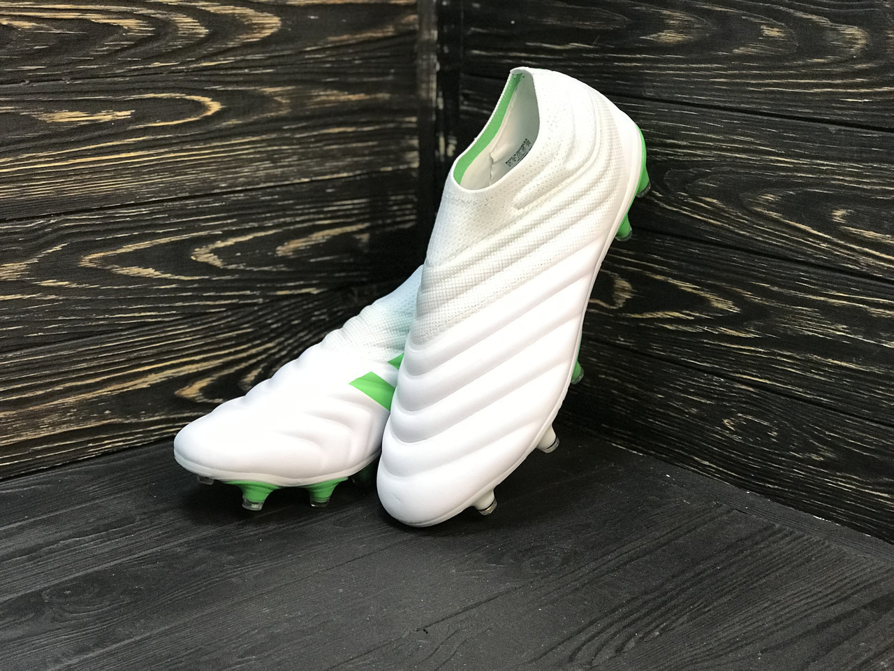 

Бутсы Adidas Copa 19+FG/AG White без шнурков, Белый