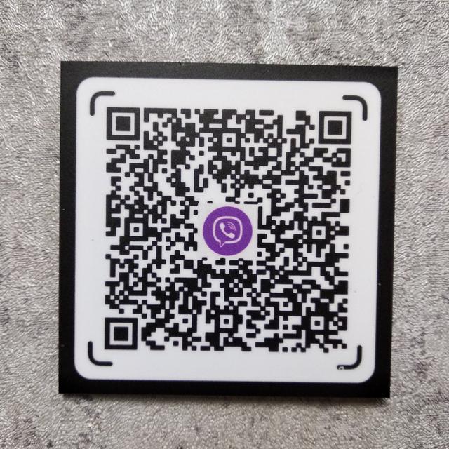 Наклейка  визитки Инстаграм, Вайбер, Фейсбук и Телеграм с QR-кодом