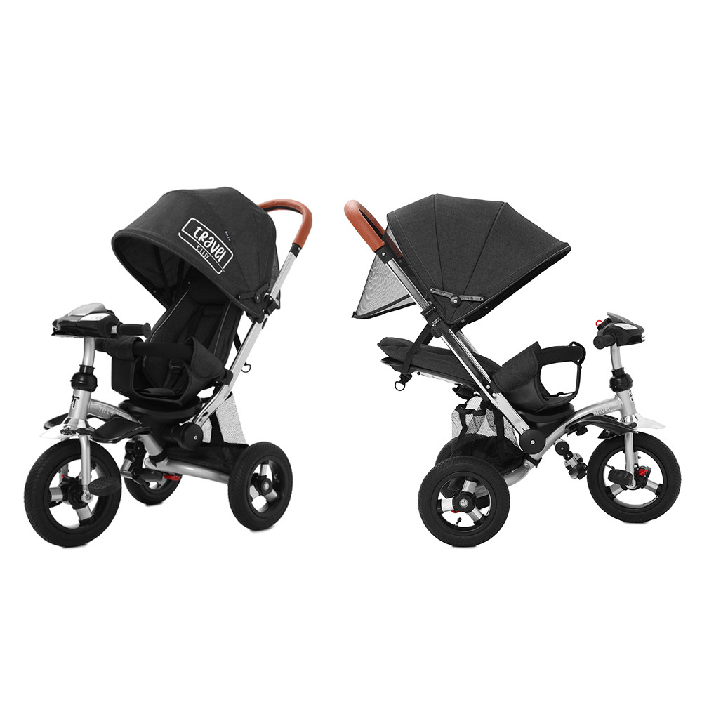 

Велосипед триколісний TILLY TRAVEL T-387 Чорний льон/1
