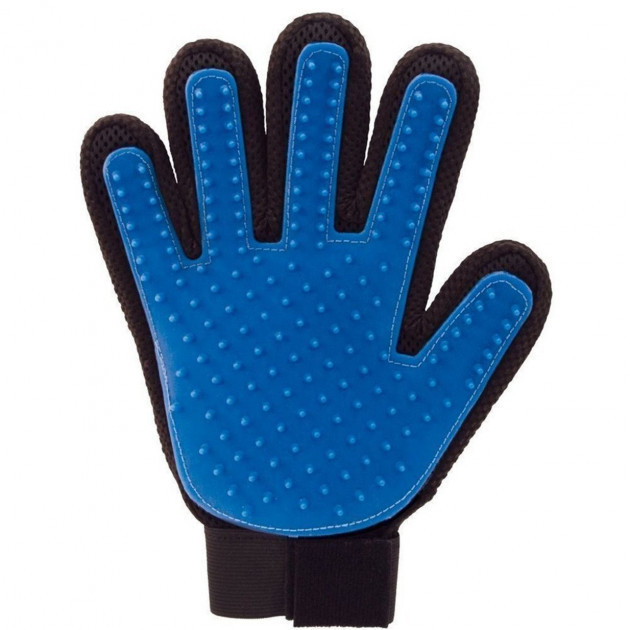 

Перчатка для животных вычесывания ТРМ True Touch Pet Brush Gloves синий (45347)