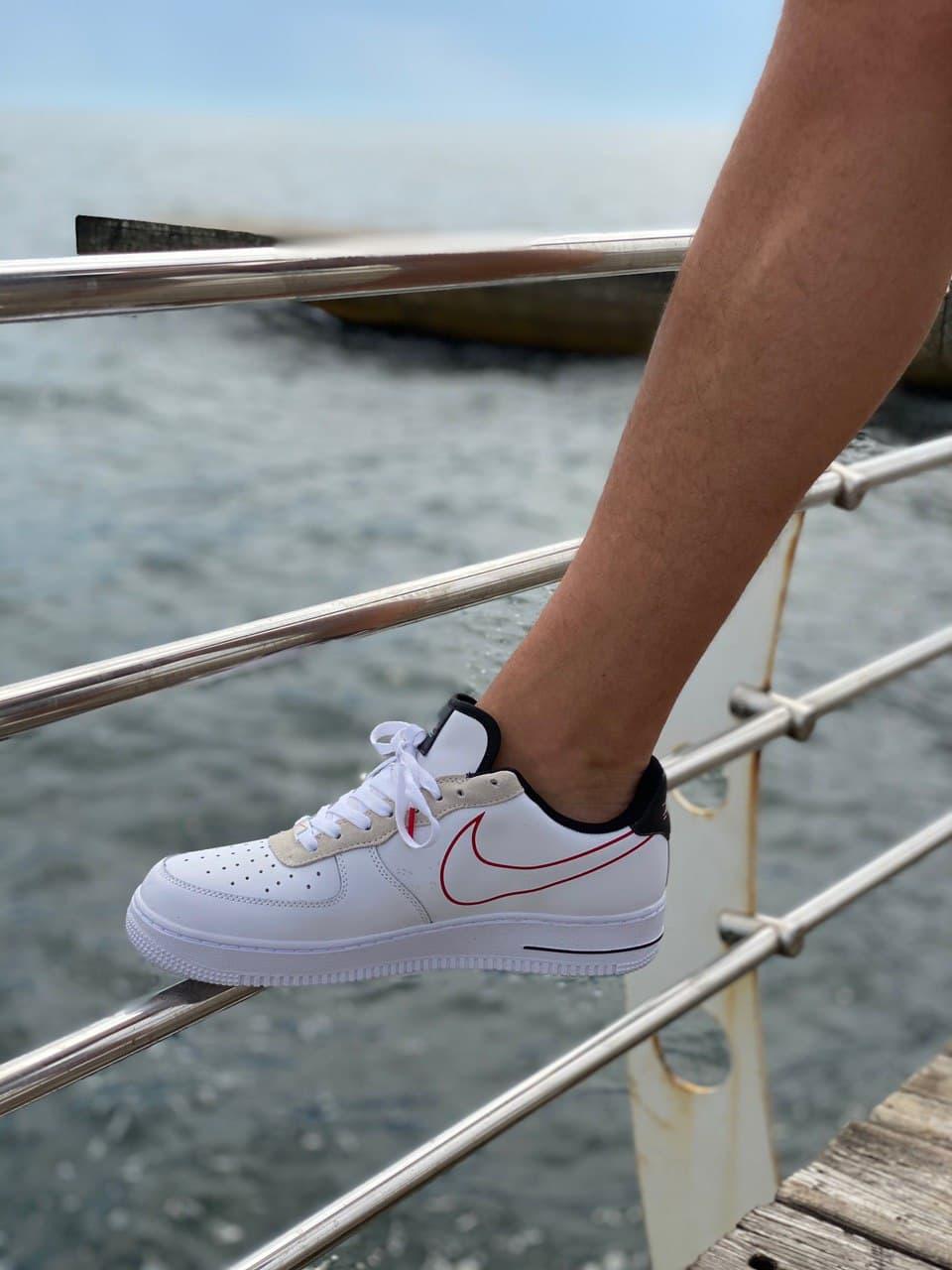 

Мужские кроссовки Nike Air Force 1 Low Script Swoosh White / Найк Аир Форс Белый 44