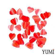 Конфетти сердечки красные, 23 мм (50 г)