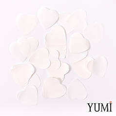 Конфетті сердечка білі, 35 мм (50 г)
