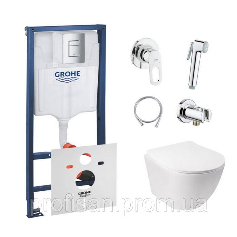 

Комплект инсталляция Grohe Rapid SL 38772001 + унитаз с сиденьем Qtap Jay QT07335176W + набор для