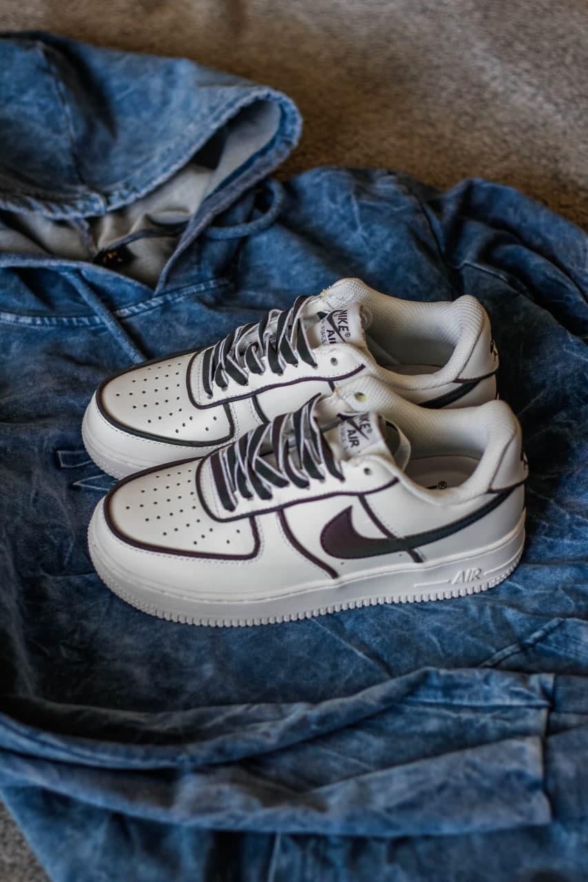 

Мужские кроссовки Nike Air Force 1 White Reflective / Найк Аир Форс Белый Рефлективный