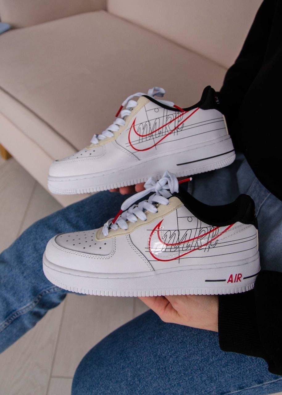 

Мужские кроссовки Nike Air Force 1 Low Script Swoosh White / Найк Аир Форс Белый 41