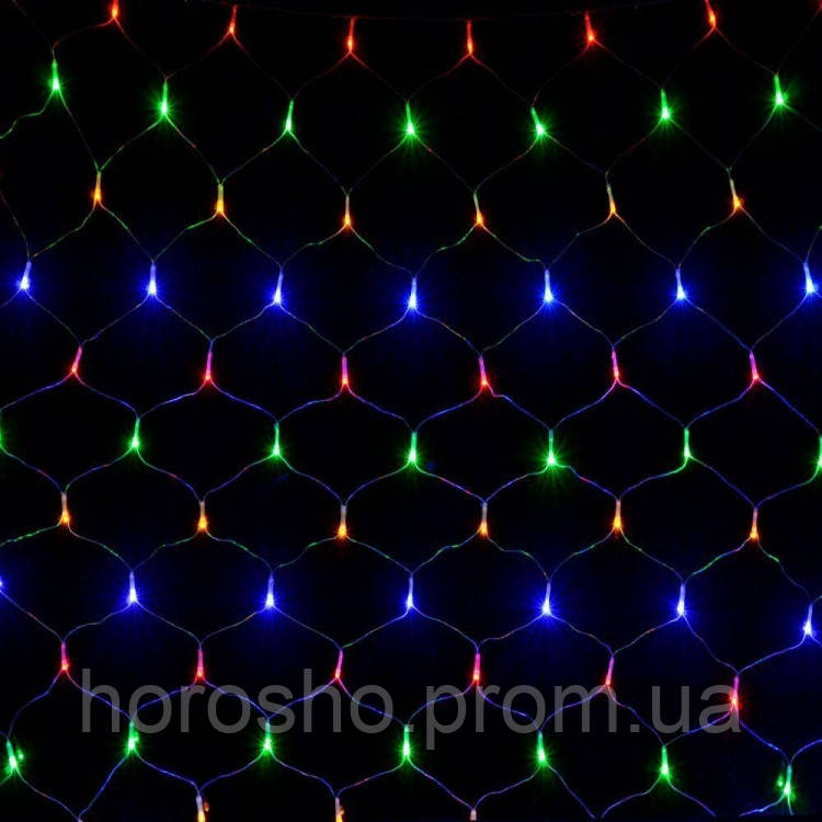 

Гирлянда светодиодная Mine сетка 120 LED, белый шнур 1,5х1,5 м Мультиколор 125403, КОД: 2449588