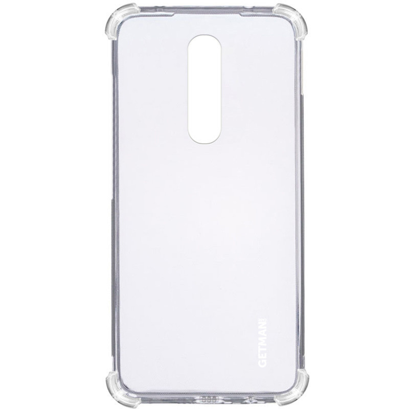 

TPU чехол GETMAN Ease logo усиленные углы для OnePlus 8, Прозрачный / transparent