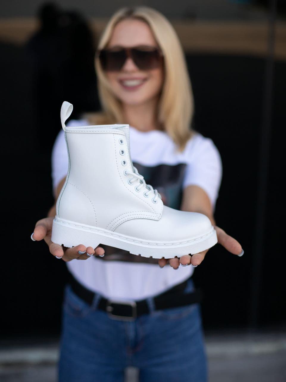 

Женские ботинки Dr. Martens White, Др. Мартинс 37