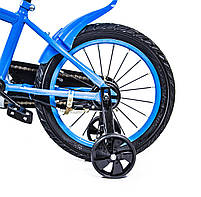 Велосипед 16 "SHENGDA" Синий T13, Ручной и Дисковый Тормоз, передний прочный багажник, фото 5