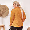 Женская стеганная короткая весенняя куртка на синтепоне, на кнопках с воротом стойкой, норма и большие размеры, фото 5