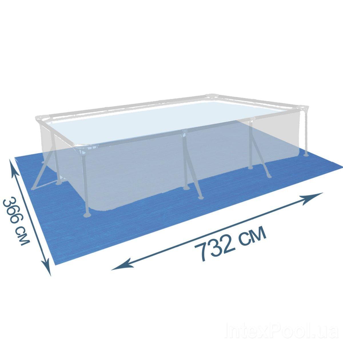 

Подстилка для бассейна IntexPool 55019, 732 х 366 см, прямоугольная