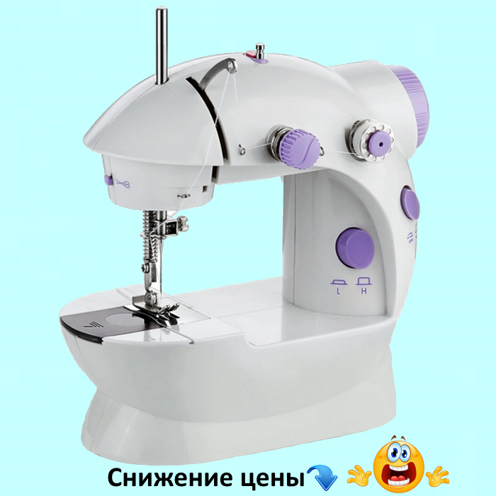 

Швейная машинка портативная Mini Sewing Machine SM-202A - Мини швейная машина с адаптером sk184