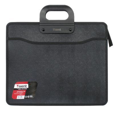 

Папка - портфель Axent В4, 3 compartments, black, with zipper closure (1603-01-А), Черный