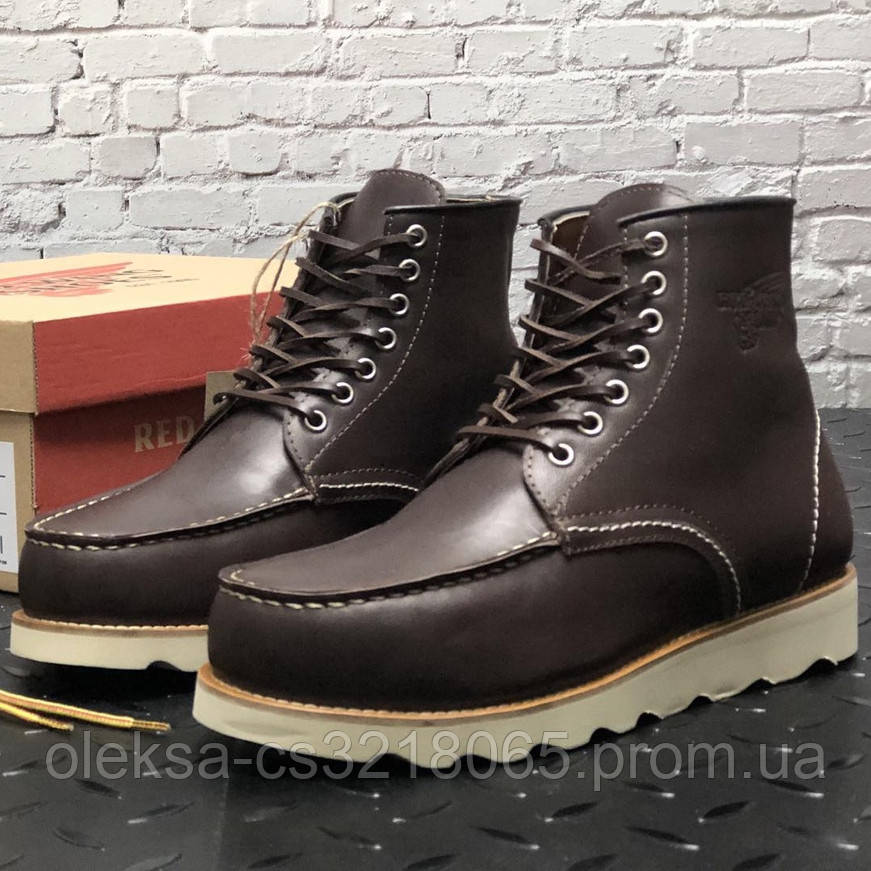 

Мужские ботинки в стиле Red Wing Classic Moc, натуральная кожа, коричневый, США 44