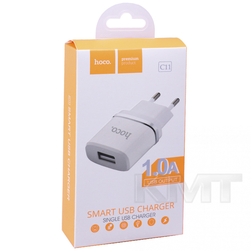 

Hoco C11 Smart Home Charger (1 USB)(1A) (EU) — White