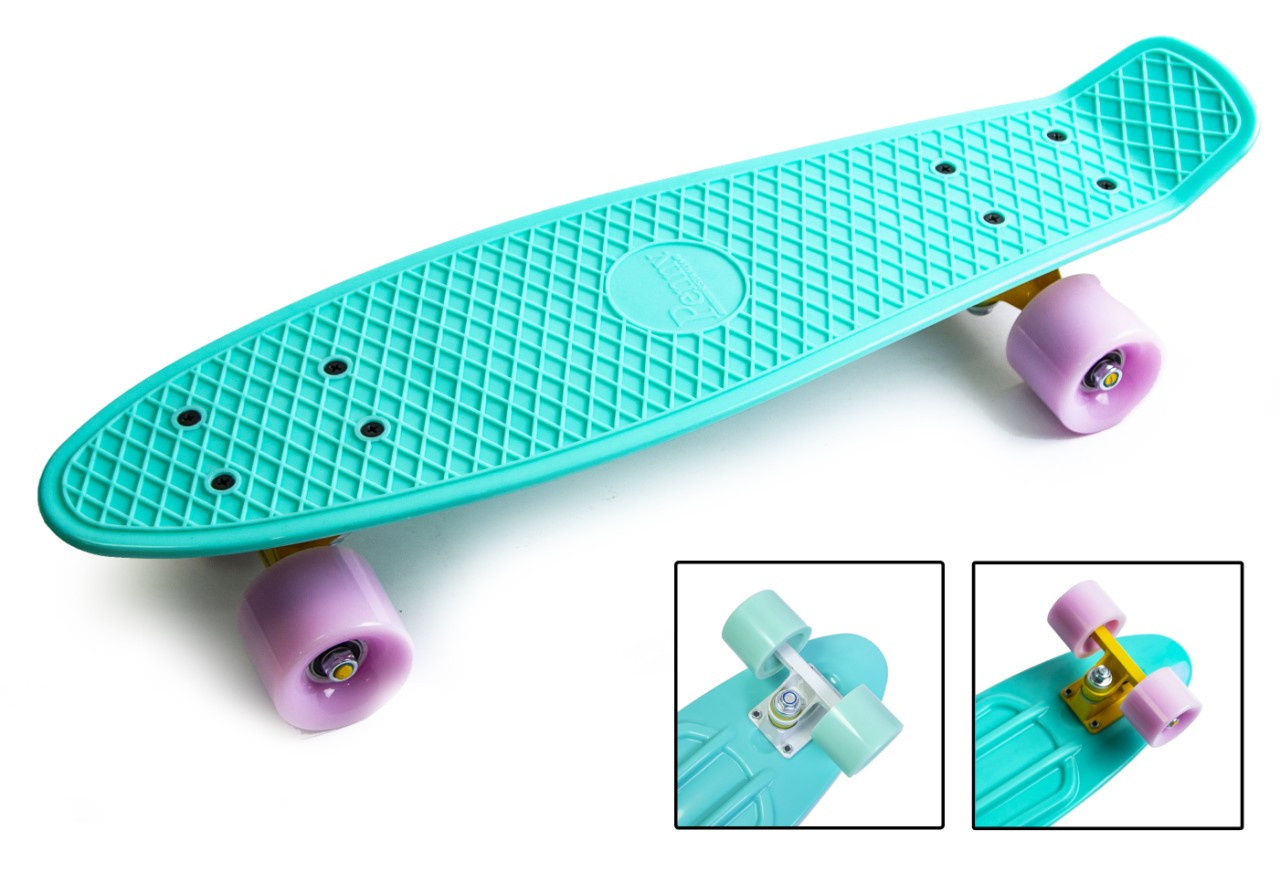 

Penny Board "Pastel Series" Бирюзовый цвет. Матовые колеса