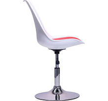 Барный стул Aster chrome белый+красный