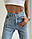 Жіночі джинси розкльошені з оригінальним поясом (р. S, M) 77SH584, фото 9