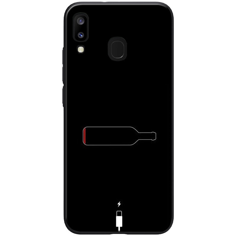 

Противоударный чехол накладка Epik ForFun NEW для Samsung Galaxy A20 A30 Бутылка Черный 31565-1, КОД:, Black