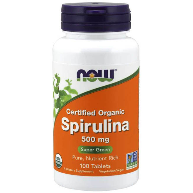 

Здоровье и долголетие NOW Spirulina 500 mg 100 таблеток