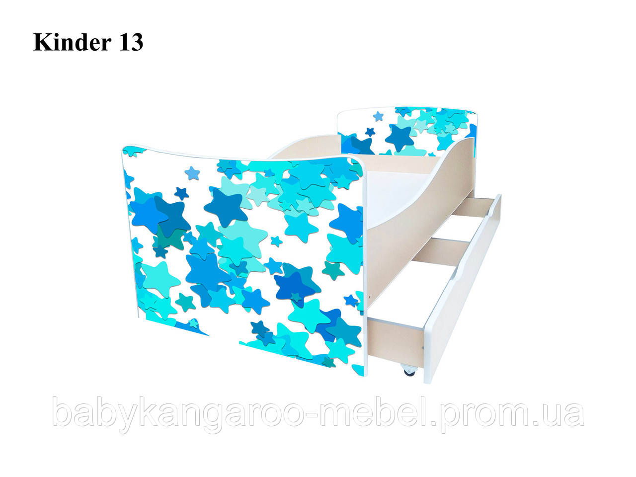 

Детская кровать - KINDER - K013 - Корпус крем - 1586/750 (сп.м 1550*700 мм.)