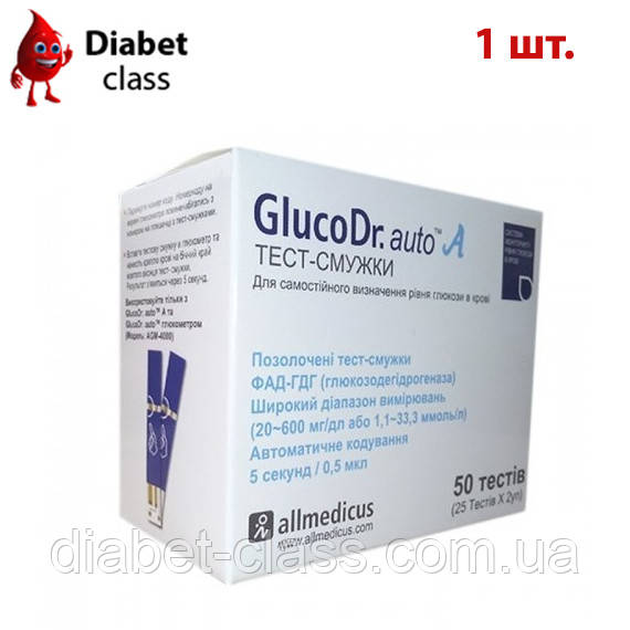 

Полоски для глюкометра Глюко Доктор Ауто - 50шт - GlucoDr. Auto A