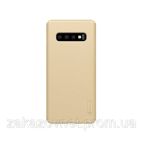 

Противоударный чехол накладка Nillkin Matte NEW для Samsung Galaxy S10 Plus Золотистый 28382-fde, КОД: 1803576, Gold