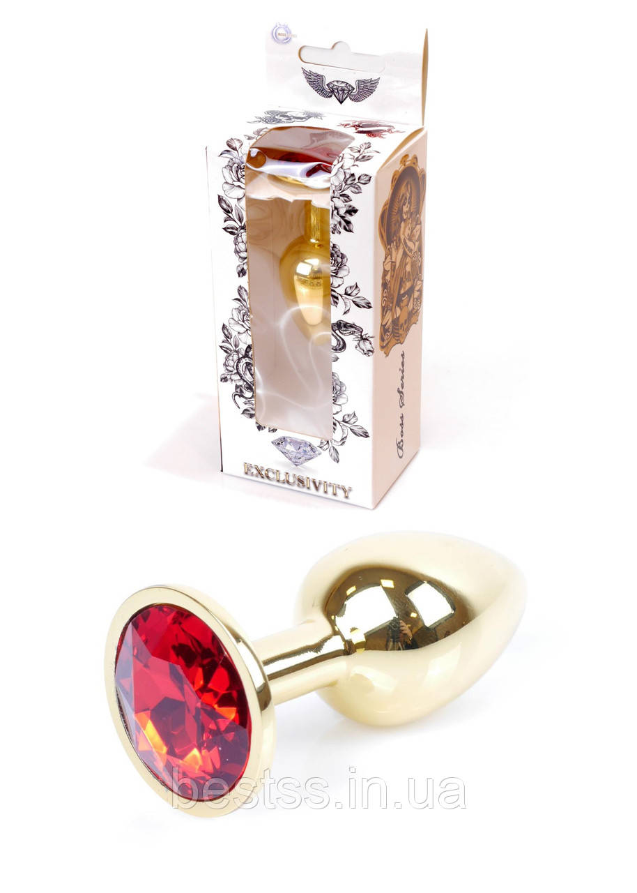 

Анальна пробка - Jewellery Gold Plug Red