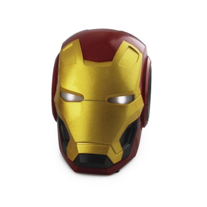 Портативная Bluetooth колонка Железный человек Iron Man Красная с золотом